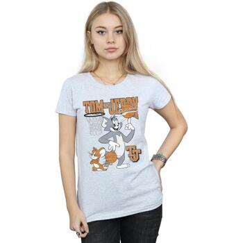 textil Mujer Camisetas manga larga Dessins Animés Spinning Basketball Gris