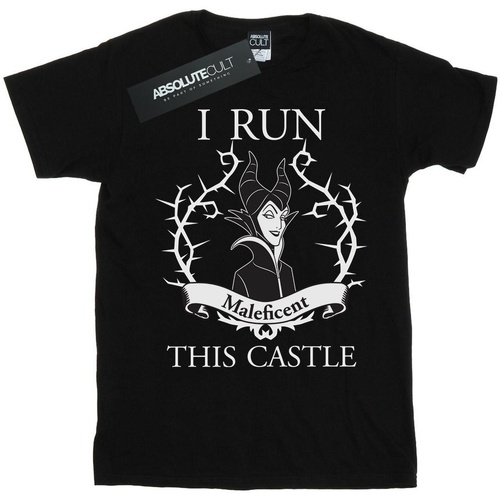 textil Mujer Camisetas manga larga Maleficent I Run This Castle Negro