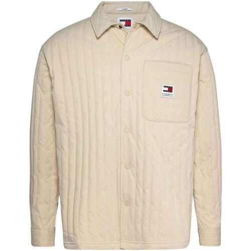 textil Hombre Abrigos Tommy Jeans TJM QUILTED OVERSHIRT Beige