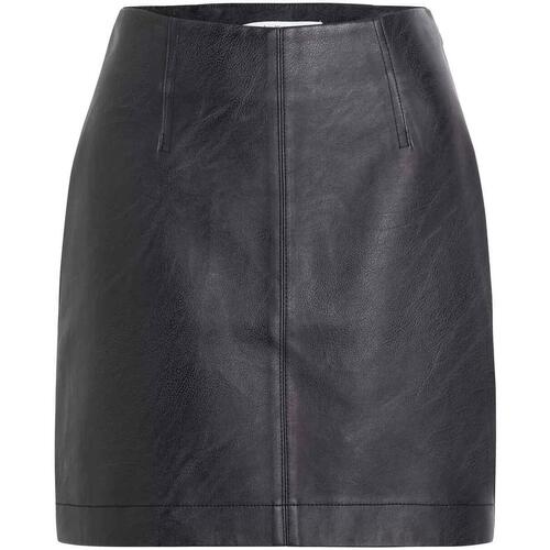 textil Mujer Faldas Calvin Klein Jeans FAUX LEATHER SKIRT Negro