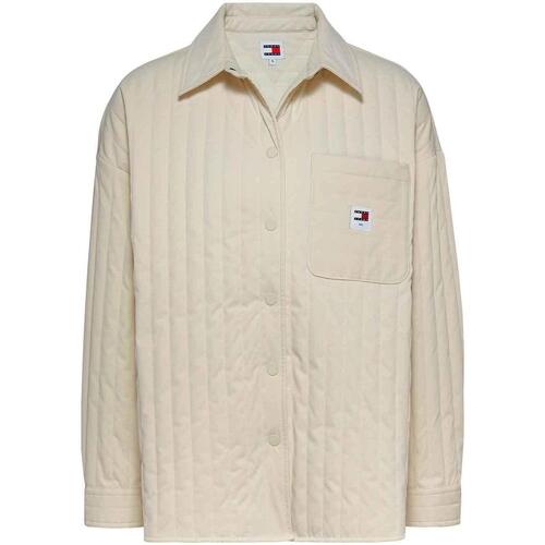 textil Mujer Camisas Tommy Jeans TJW QUILTED OVERSHIRT Beige