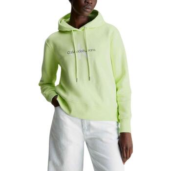 textil Mujer Sudaderas Calvin Klein Jeans MONOLOGO REGULAR HOODIE Verde