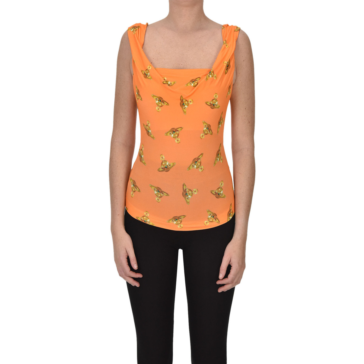 textil Mujer Camisetas sin mangas Vivienne Westwood TPT00003001AE Naranja