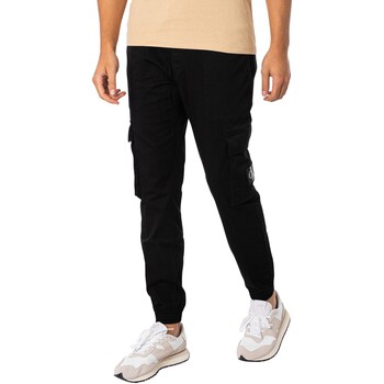 textil Hombre Pantalón cargo Calvin Klein Jeans Pantalones Pitillo Cargo Lavados Negro