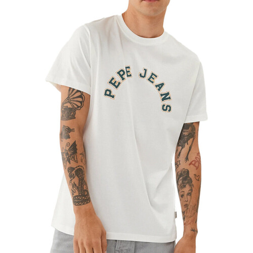 textil Hombre Camisetas manga corta Pepe jeans  Blanco
