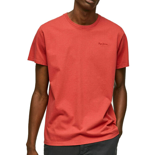textil Hombre Camisetas manga corta Pepe jeans  Rojo
