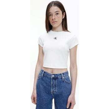 textil Mujer Camisetas manga corta Calvin Klein Jeans J20J218337 Blanco