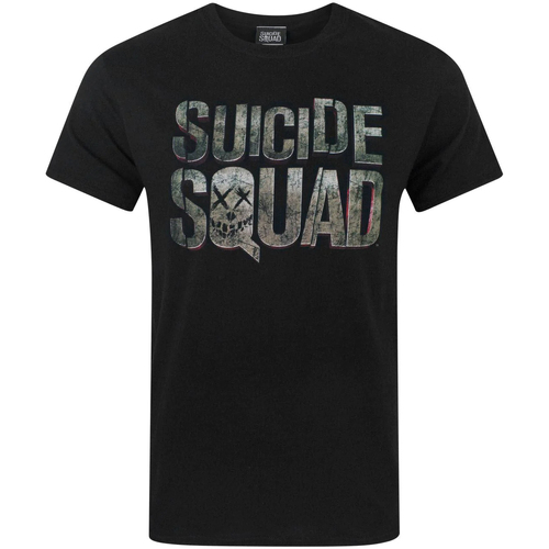 textil Hombre Camisetas manga larga Suicide Squad NS7444 Negro