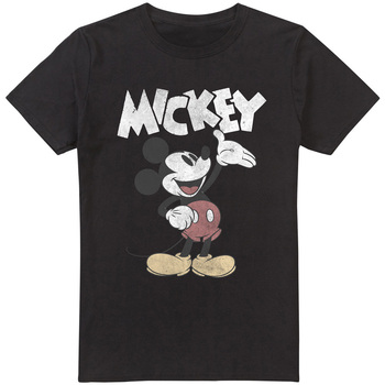 textil Hombre Camisetas manga larga Mickey Mouse And Friends Washout Negro