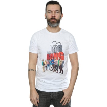 textil Hombre Camisetas manga larga The Big Bang Theory Big Poster Blanco