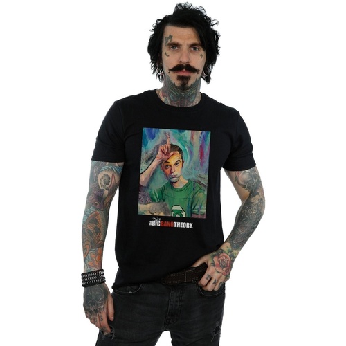 textil Hombre Camisetas manga larga The Big Bang Theory Sheldon Loser Painting Negro