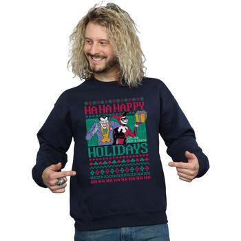 textil Hombre Sudaderas Dc Comics Joker And Harley Quinn Ha Ha Happy Holidays Azul