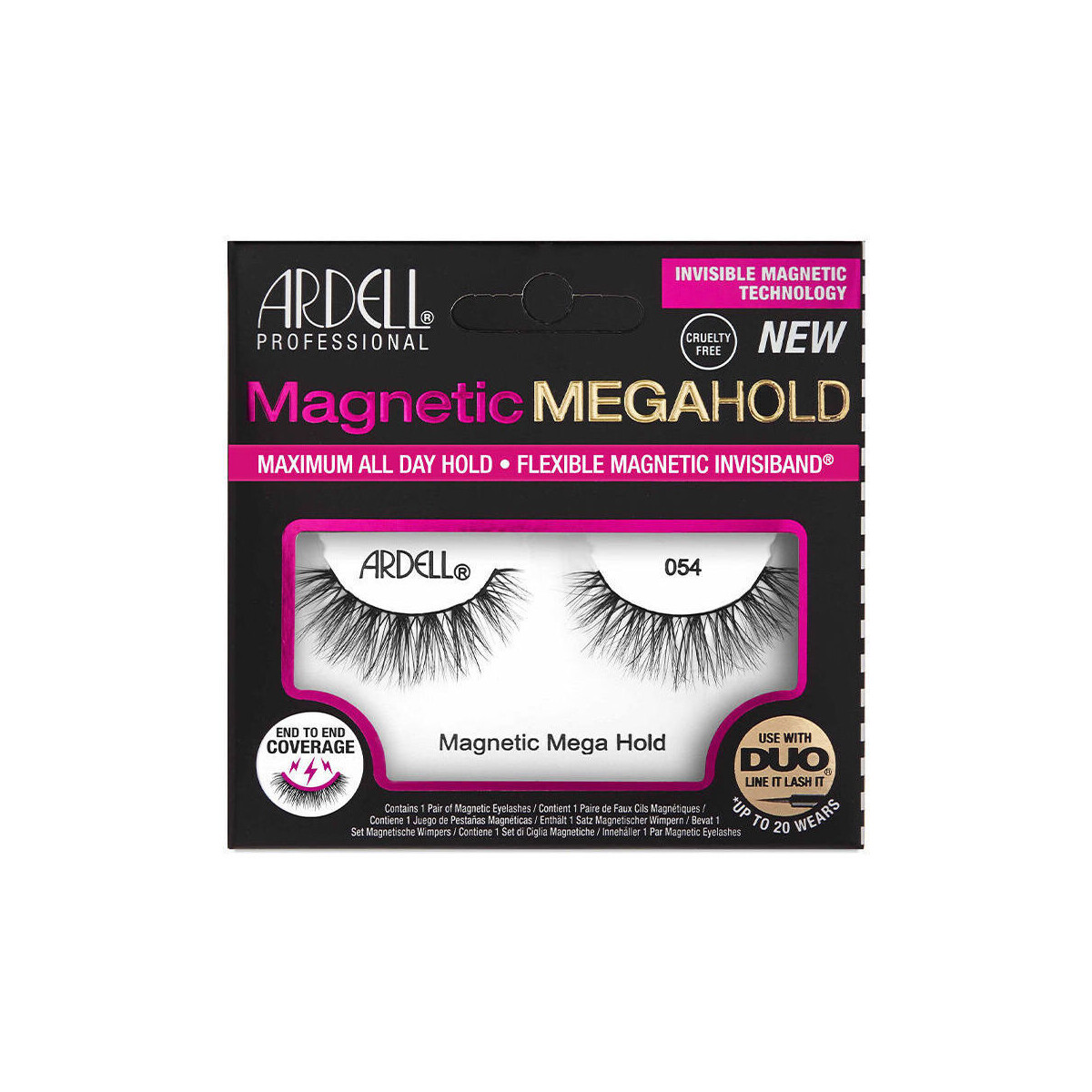 Belleza Mujer Máscaras de pestañas Ardell Magnetic Megahold Pestañas 054 