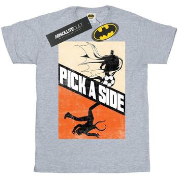textil Hombre Camisetas manga larga Dc Comics Batman Football Pick A Side Gris