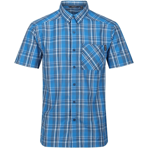 textil Hombre Camisas manga corta Regatta Mindano VII Azul