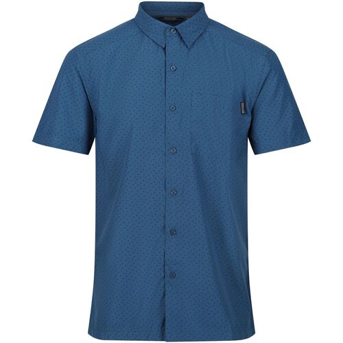 textil Hombre Camisas manga corta Regatta Mindano VII Azul