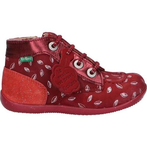 Zapatos Niña Botas Kickers 879058-10 BONZIP Rojo