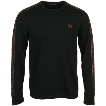 Fred Perry Long Sleeve Laured Taped Tee Negro