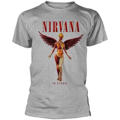 textil Camisetas manga larga Nirvana In Utero Gris