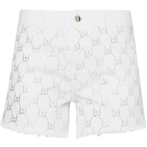 textil Mujer Shorts / Bermudas Liu Jo Shorts con logotipo y strass Blanco