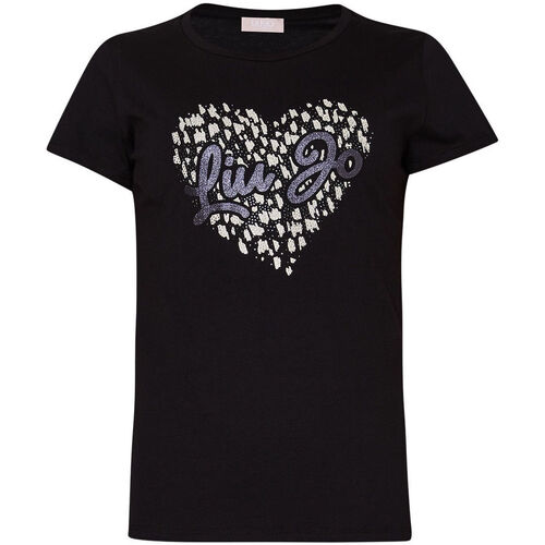 textil Mujer Tops y Camisetas Liu Jo Camiseta con corazón y strass Rosa