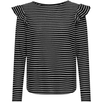 textil Mujer Tops y Camisetas Only ONLMILLE L/S FRILL TOP Negro