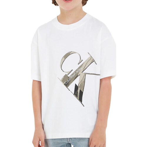 textil Niño Tops y Camisetas Calvin Klein Jeans  Blanco