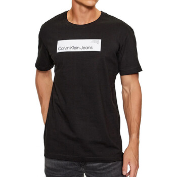 textil Hombre Camisetas manga corta Calvin Klein Jeans  Negro