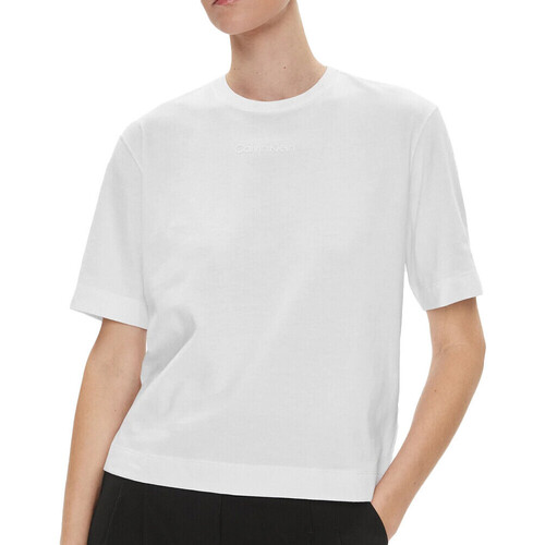 textil Mujer Camisetas manga corta Calvin Klein Jeans  Blanco