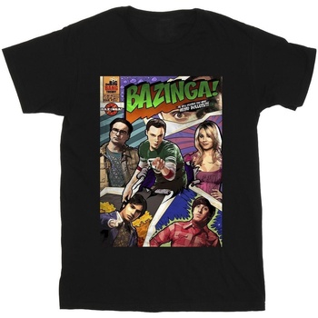 textil Hombre Camisetas manga larga The Big Bang Theory Bazinga Cover Negro
