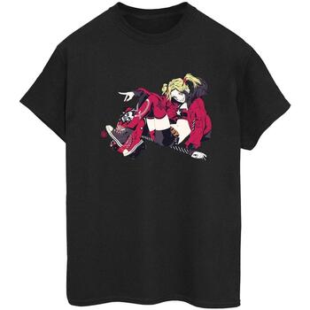 textil Mujer Camisetas manga larga Dc Comics Harley Quinn Rollerskates Negro