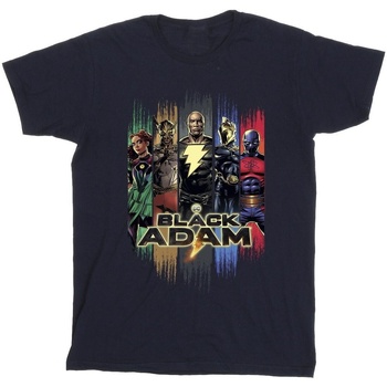textil Hombre Camisetas manga larga Dc Comics Black Adam JSA Complete Group Azul