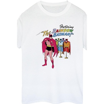textil Mujer Camisetas manga larga Dc Comics Batman Comic Cover Rainbow Batman Blanco