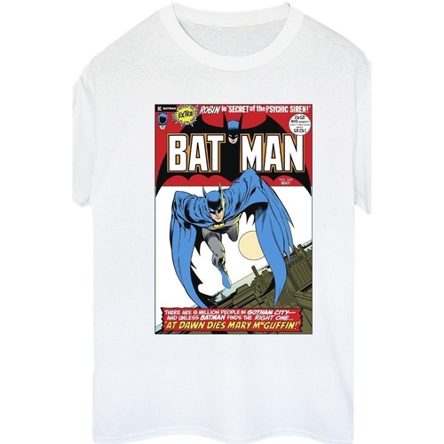 textil Mujer Camisetas manga larga Dc Comics Running Batman Cover Blanco