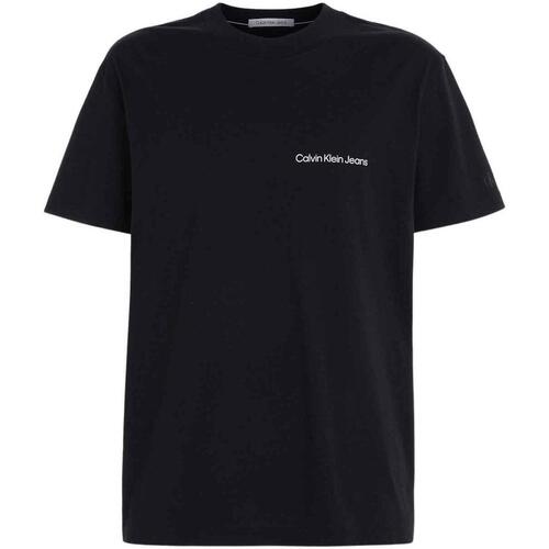 textil Hombre Camisetas manga corta Calvin Klein Jeans INSTITUTIONAL TEE Negro