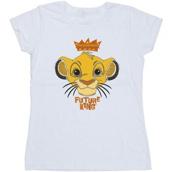 textil Mujer Camisetas manga larga Disney The Lion King Future King Blanco