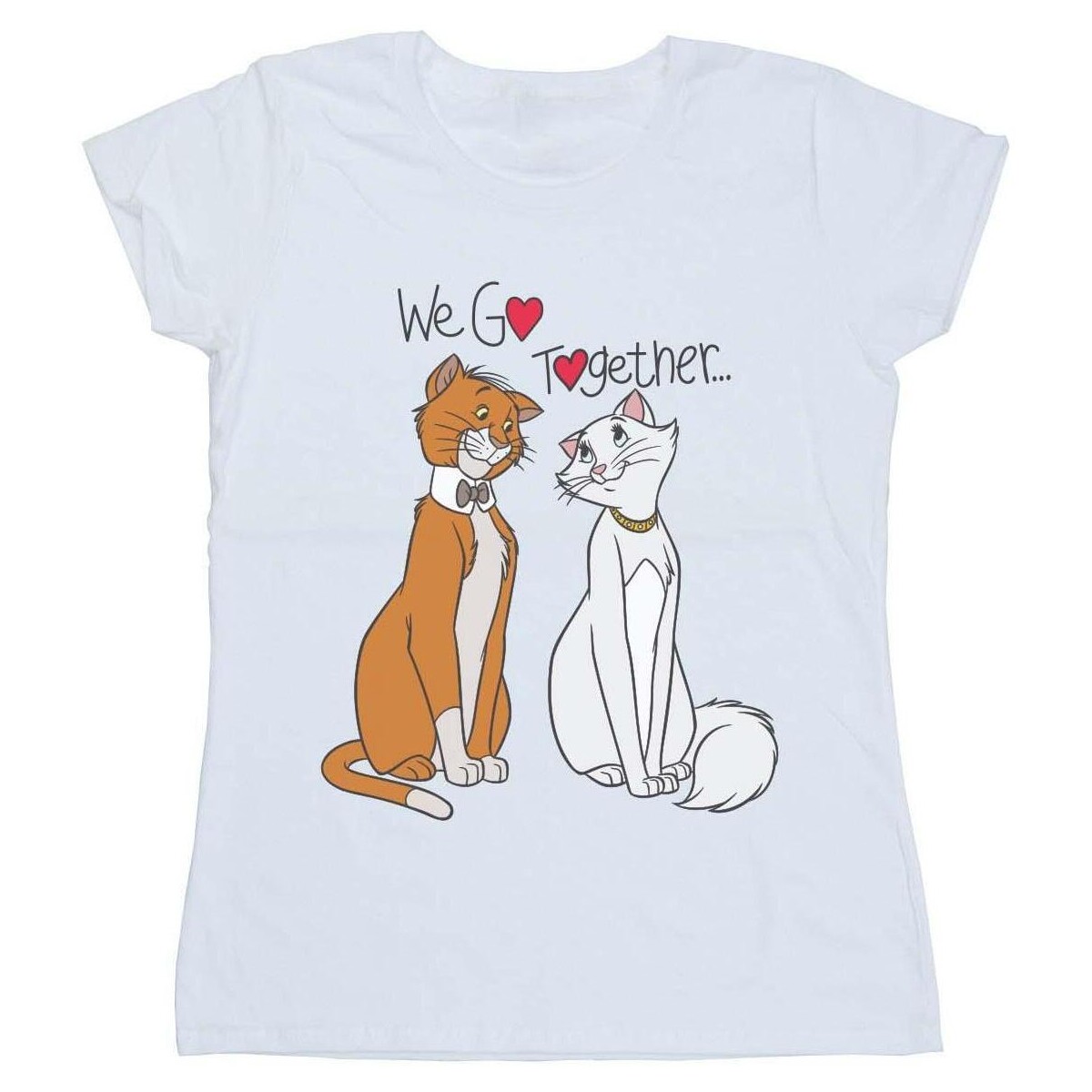 textil Mujer Camisetas manga larga Disney The Aristocats We Go Together Blanco