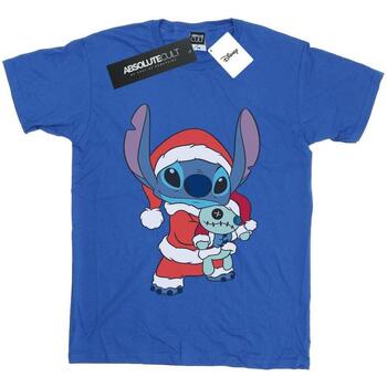 textil Mujer Camisetas manga larga Disney Lilo And Stitch Stitch Christmas Azul