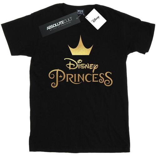 textil Mujer Camisetas manga larga Disney Princess Crown Logo Negro