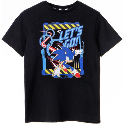 textil Niño Camisetas manga corta Sonic The Hedgehog Let's Go! Negro