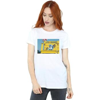 textil Mujer Camisetas manga larga Disney Lilo And Stitch Life Guard Blanco