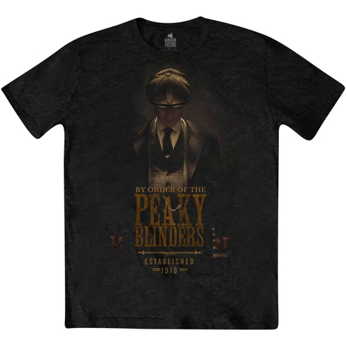 textil Camisetas manga larga Peaky Blinders Established 1919 Negro