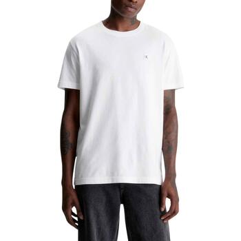 textil Hombre Camisetas manga corta Calvin Klein Jeans CK EMBRO BADGE TEE Blanco