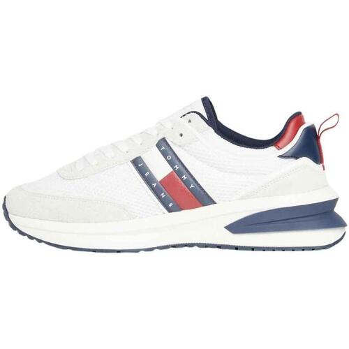 Zapatos Hombre Zapatillas bajas Tommy Hilfiger TJM RUNNER LEATHER OUTSOLE Blanco