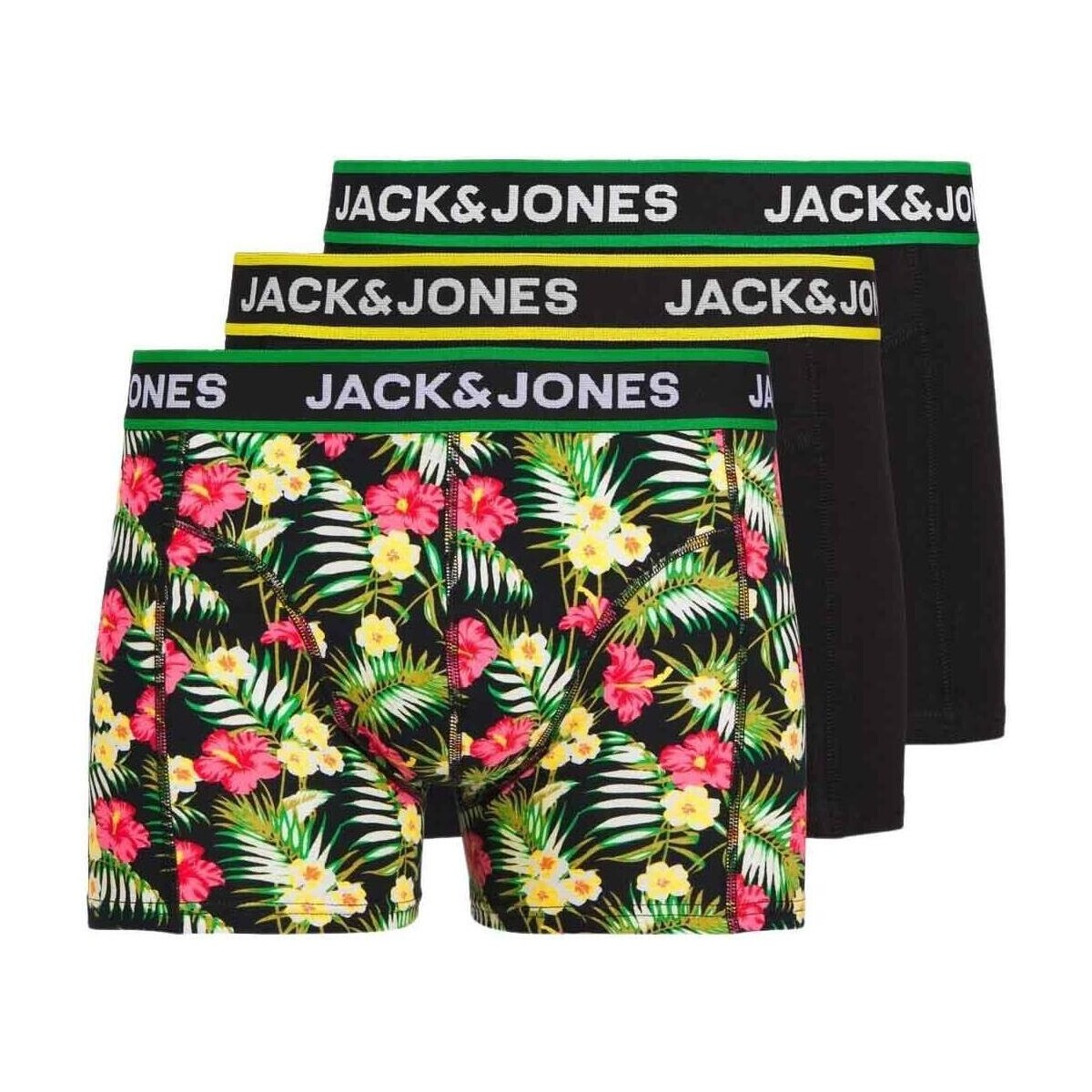 Ropa interior Hombre Boxer Jack & Jones JACPINK FLOWERS TRUNKS 3 PACK Multicolor