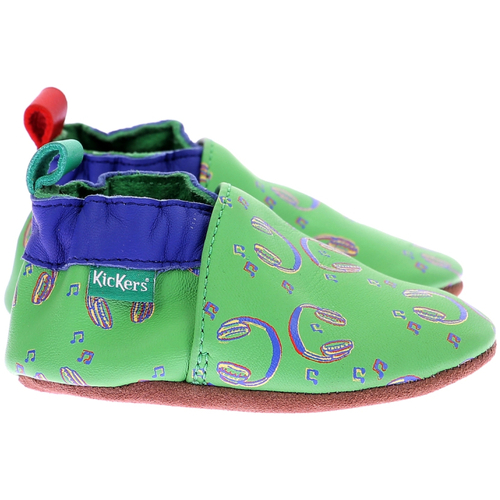Zapatos Niño Pantuflas para bebé Kickers Kickbaby Music Verde