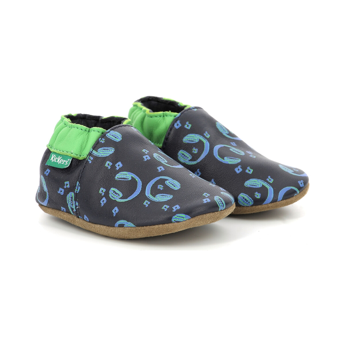 Zapatos Niño Pantuflas para bebé Kickers Kickbaby Music Azul