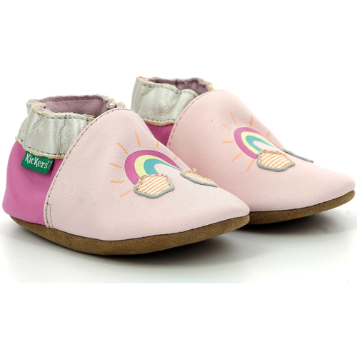 Zapatos Niña Pantuflas para bebé Kickers Kickbaby Rainbo Rosa