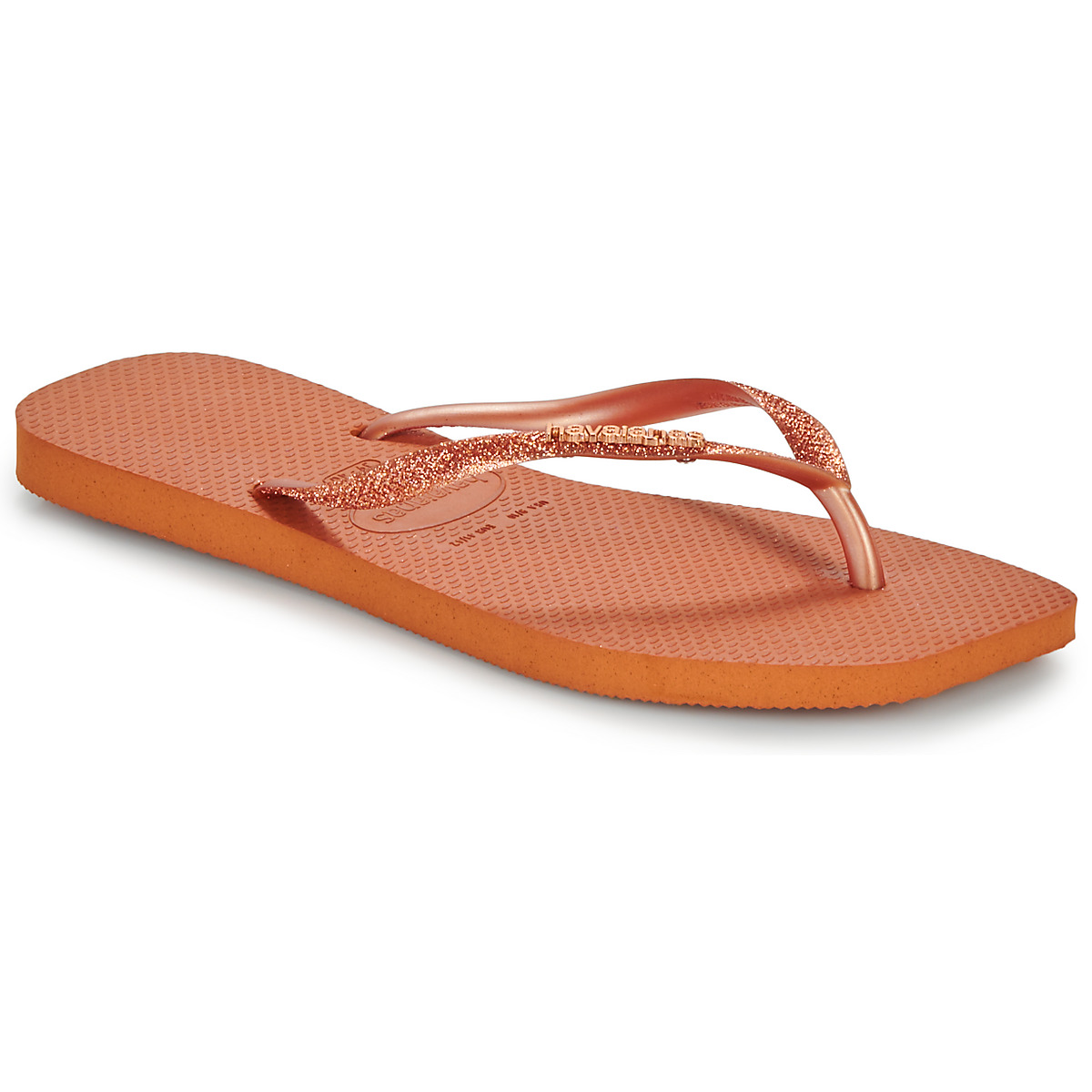 Zapatos Mujer Chanclas Havaianas SLIM SQUARE GLITTER Naranja