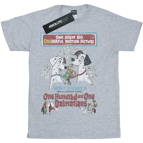 textil Niña Camisetas manga larga Disney 101 Dalmatians Retro Poster Gris